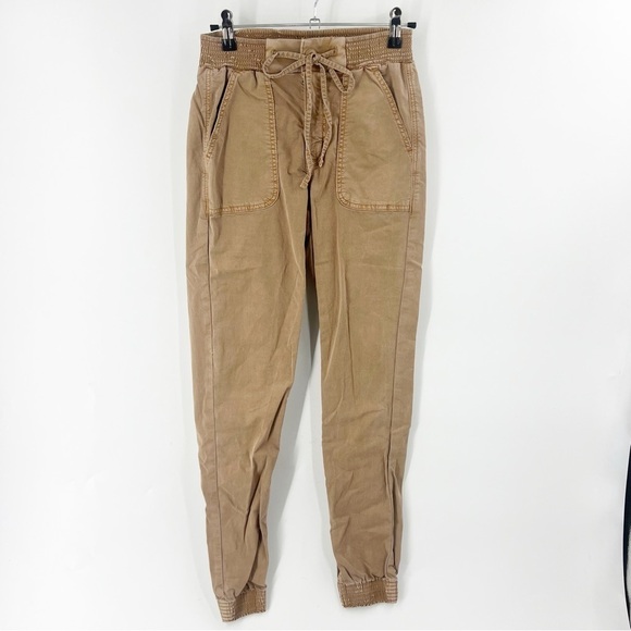✅ AMERICAN EAGLE TAN JOGGER PANTS WITH DRAWSTRING SIZE 2 - Picture 1 of 5